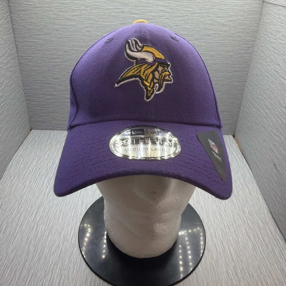 Minnesota Vikings New Era 39THIRTY Fitted Hat Purple NFL Cap M/L Stretch‎ Fit